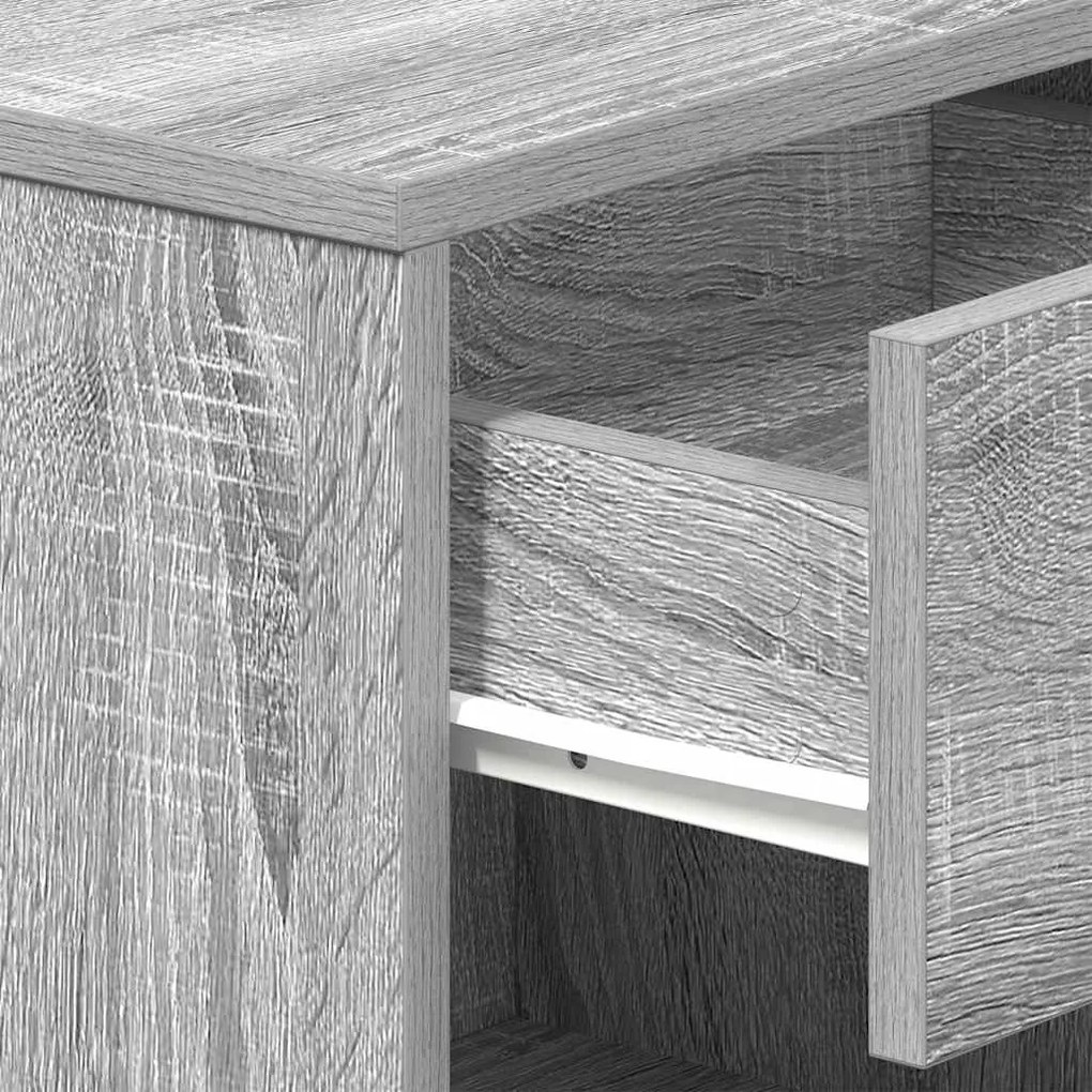 Mesas de cabeceira 2 pcs com gaveta 39x28x41 cm cinzento sonoma