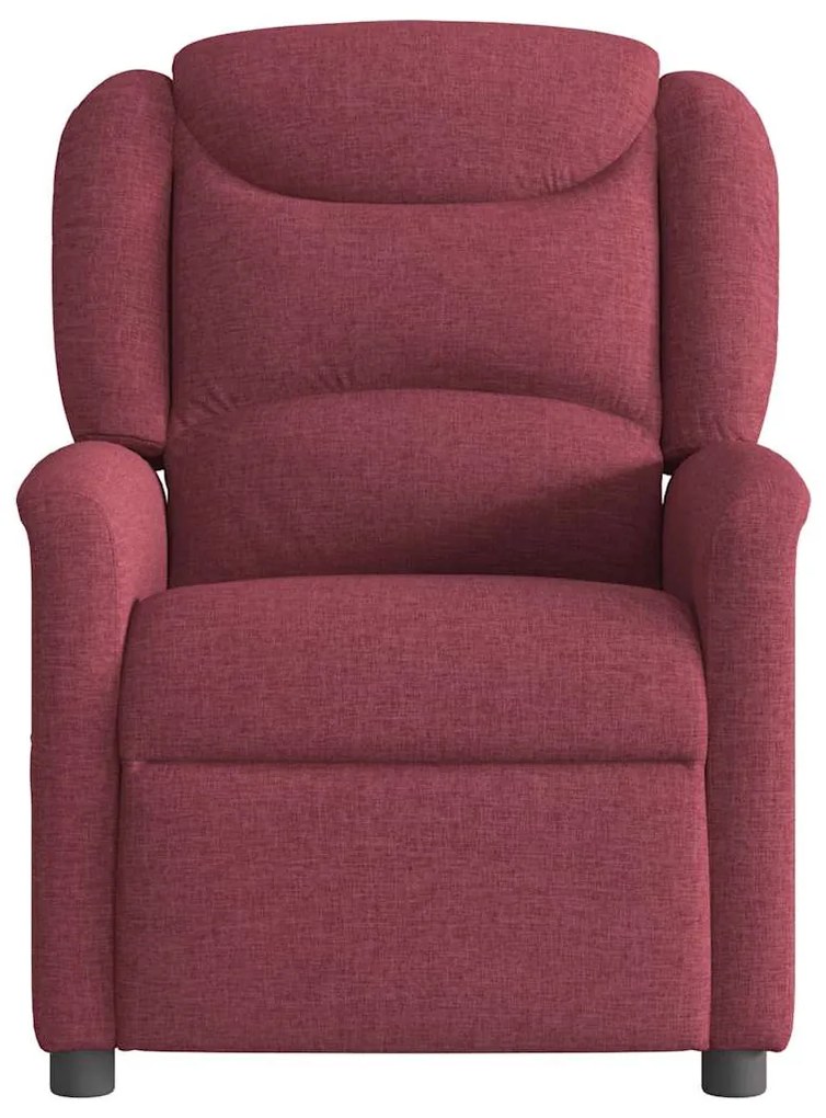 Poltrona de massagens reclinável tecido vermelho tinto