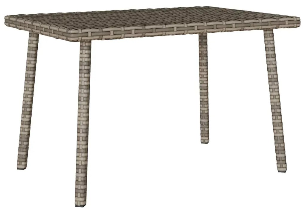 vidaXL Mesa de centro de jardim retangular 60x40x37cm vime PE cinzento