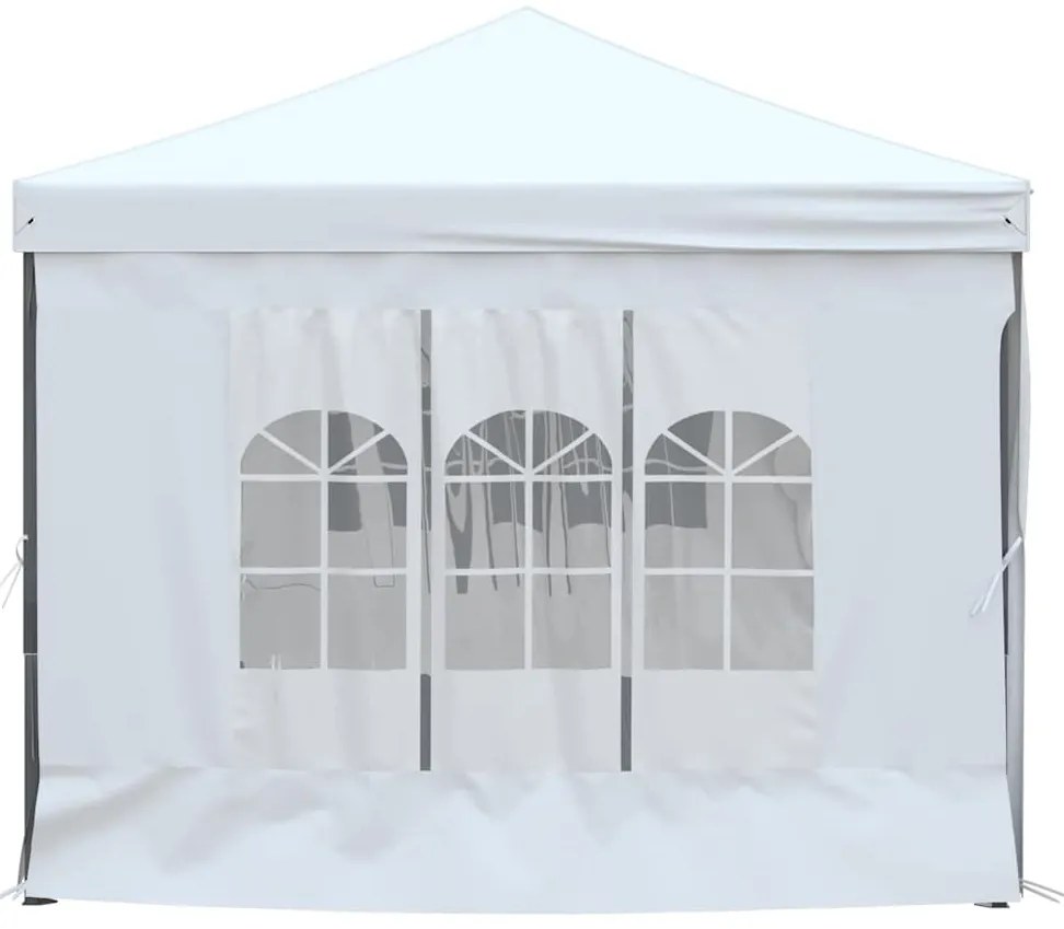 Tenda para festas dobrável com paredes laterais 3x6 m branco