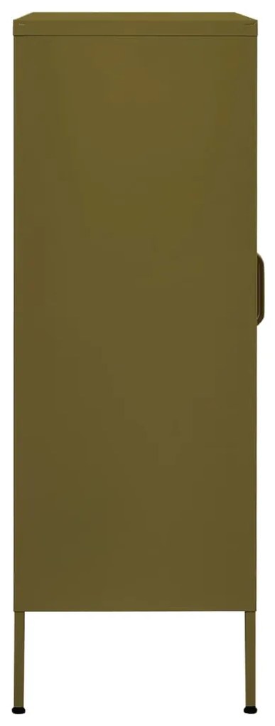 Armário de arrumação aço 80x35x101,5 cm verde-azeitona
