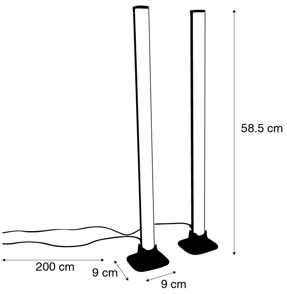 Candeeiro de mesa preto com LED, comando remoto e RGB - Arnold Moderno