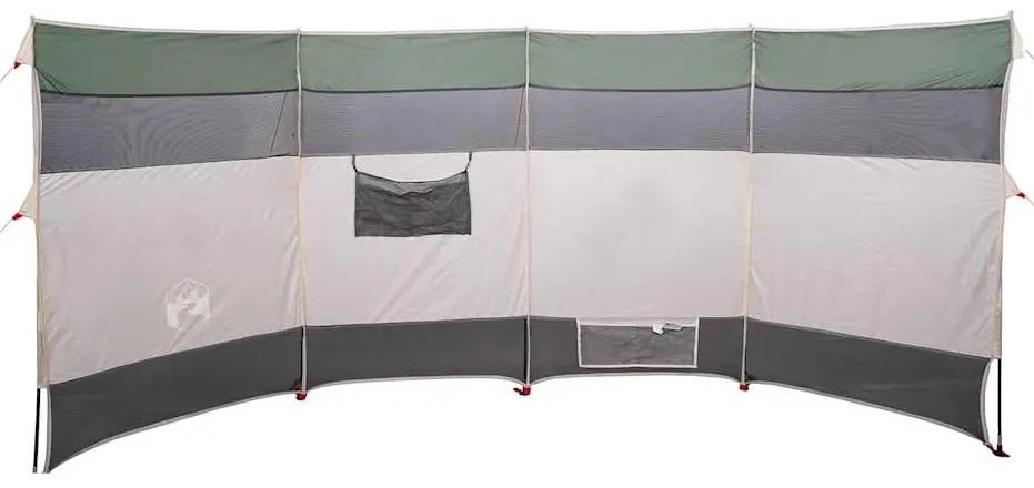 Corta-vento de campismo 366x152x152 cm impermeável verde