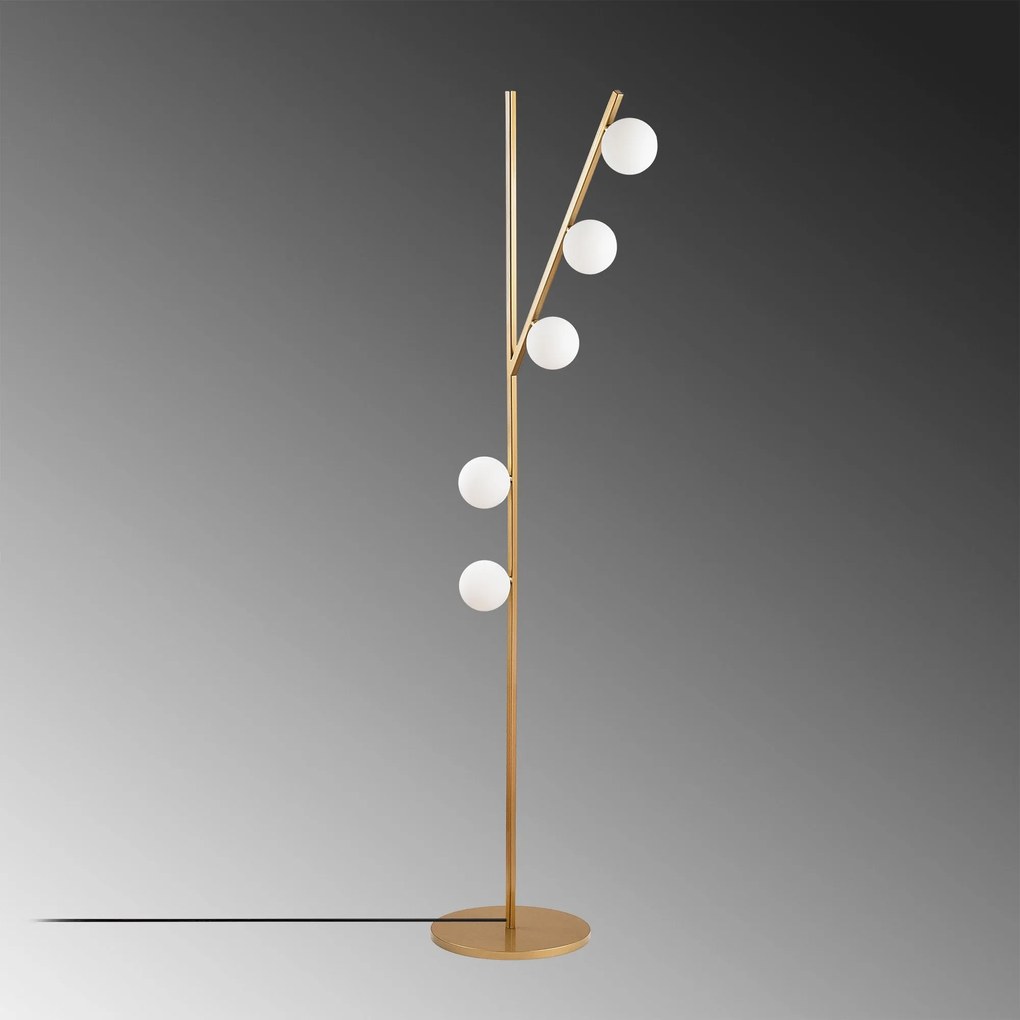 Candeeiro de Pé Domino – Dourado – 31 x 52 x 167 cm