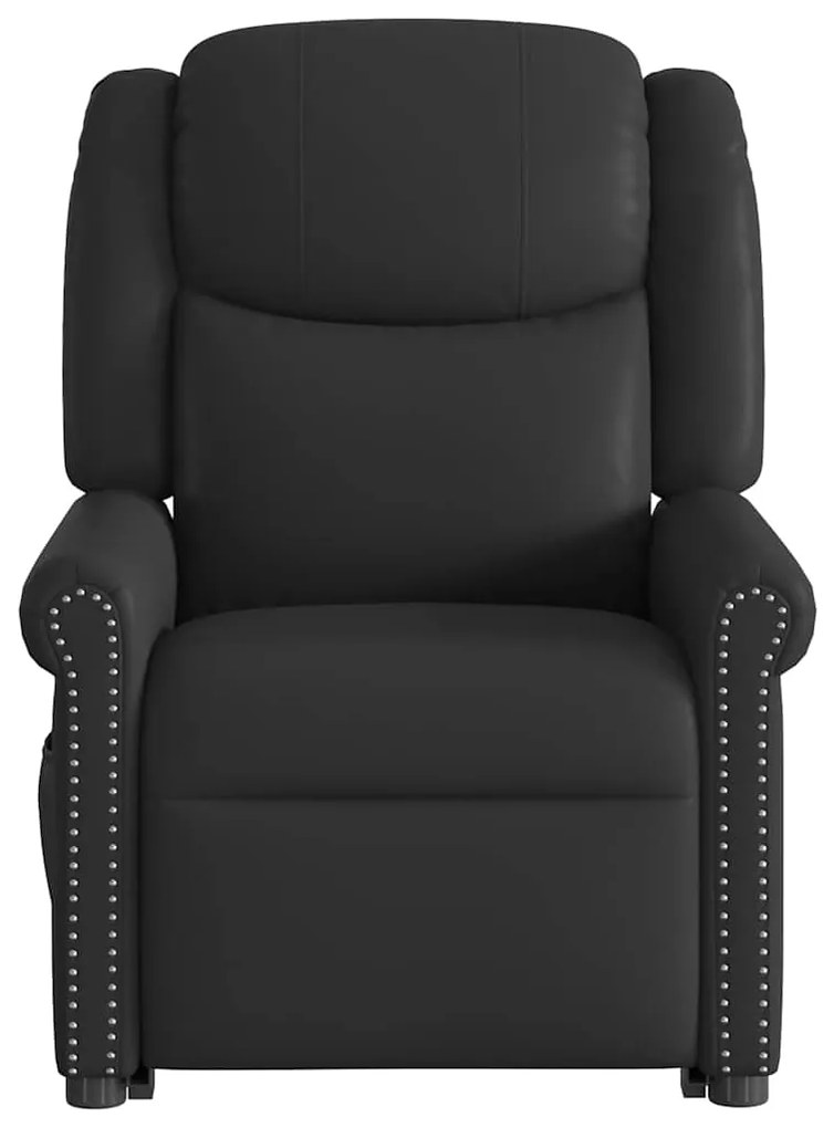 Poltrona reclinável massagens elevatória elétrica couro artif.