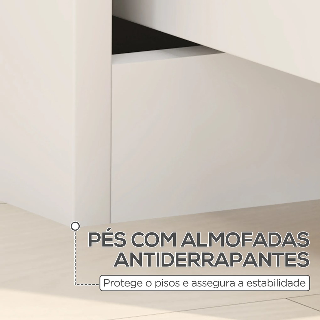 Mesa de Cabeceira Moderna Mesa de Cabeceira com Gavetas Mesa Auxiliar para Dormitório Sala de Estar 40x40x48 cm Branco