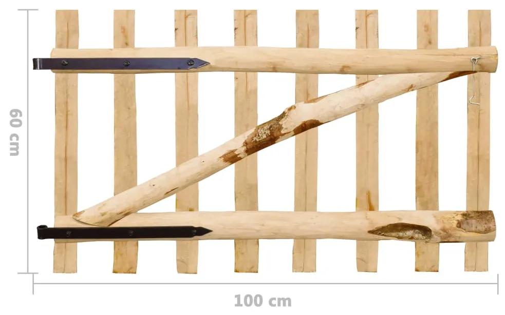 Portão para cerca 1 pc 100x60 cm madeira de aveleira