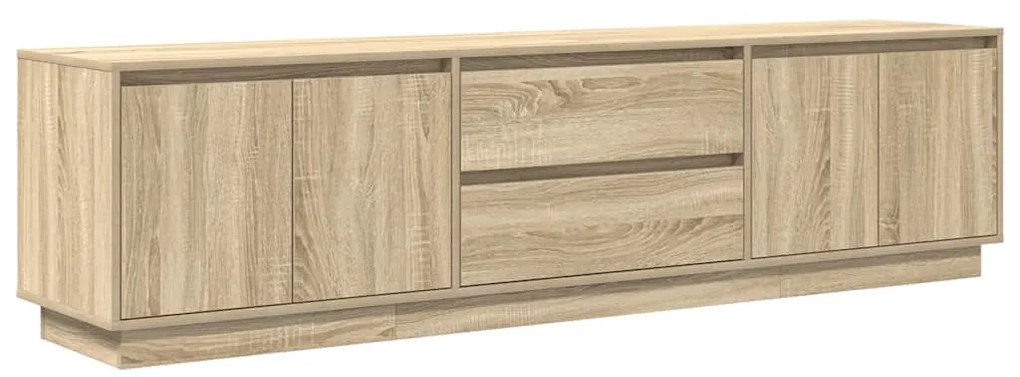 Móvel de TV com luzes LED 193,5x41x50 cm carvalho sonoma