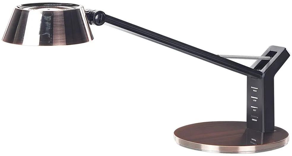 Candeeiro de mesa LED em metal cor de cobre com porta USB CHAMAELEON Beliani