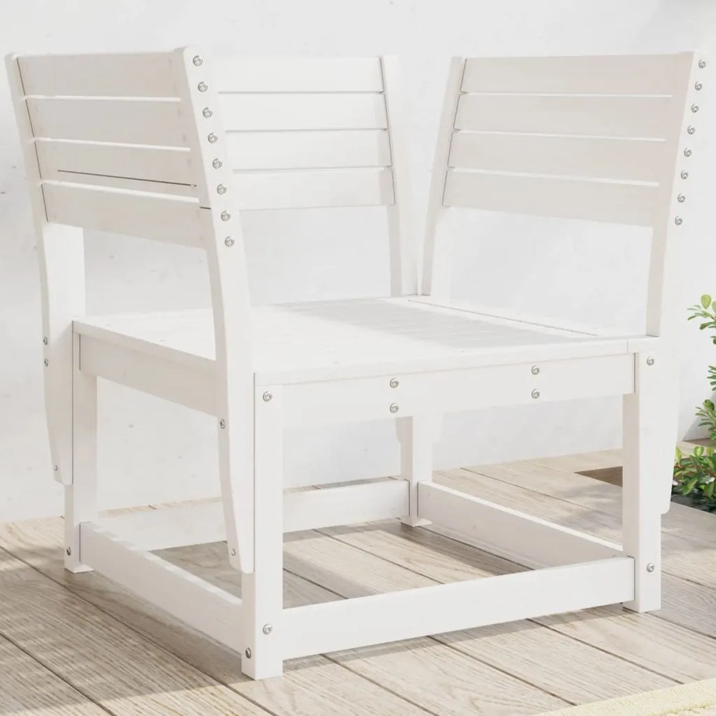 vidaXL Cadeira de jardim madeira de pinho maciça branco