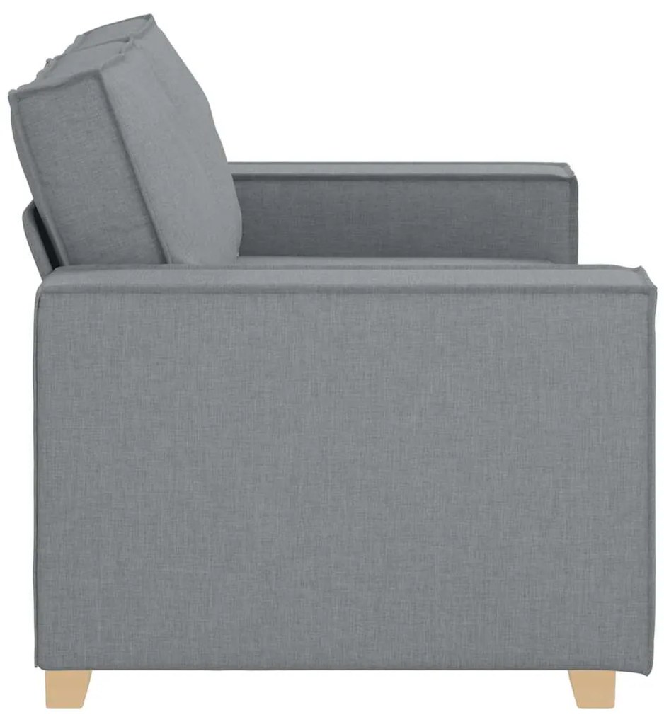 Sofá de 2 lugares cinza claro 120 cm tecido