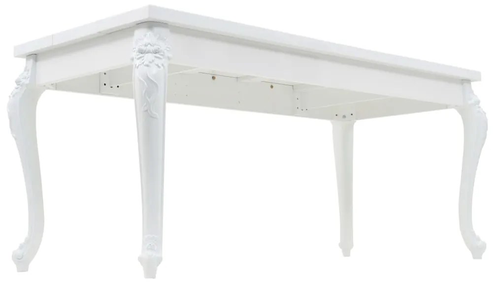 Mesa de jantar 179x89x81 cm branco brilhante