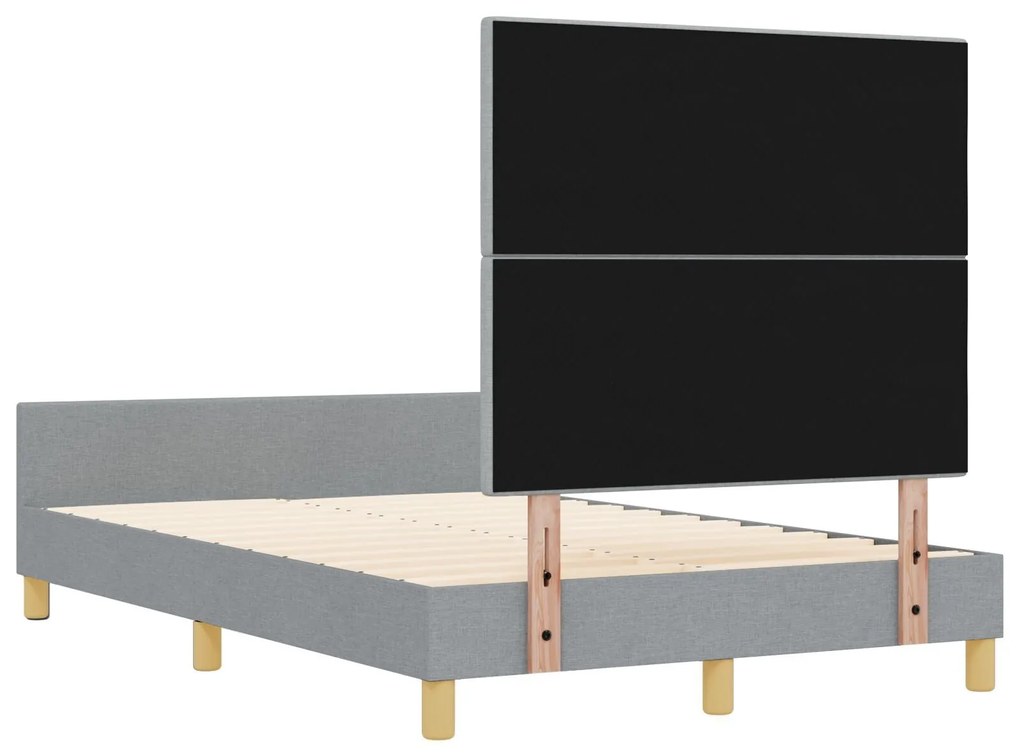 Estrutura de Cama Cinza Claro 120x200 cm Tecido