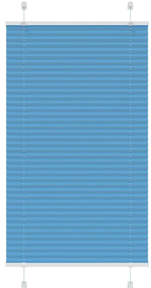 Azul Plissada Cega 70x100 cm Largura Tecido 69,4 cm Poliéster