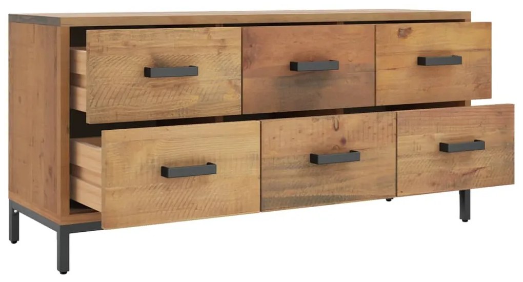 Armário de arrumação 110x30x45 cm pinho maciço castanho