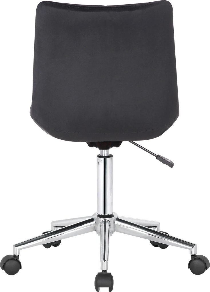 Cadeira de Escritório de Veludo Medford Preta