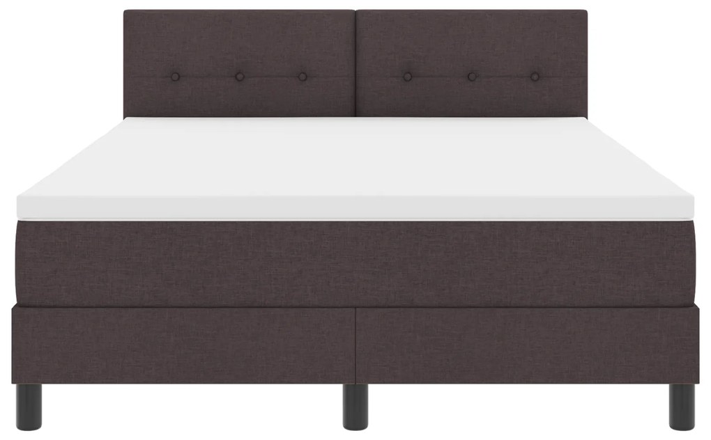 Cama Box Spring com Colchão Castanha 140x200 cm Tecido