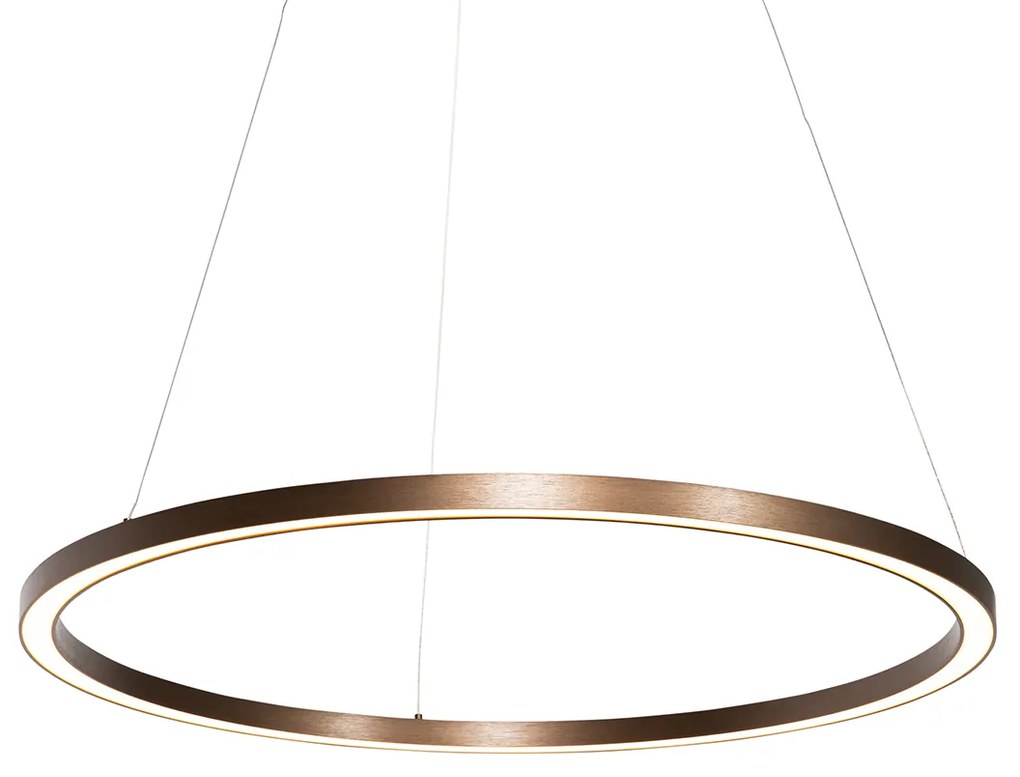 Candeeiro de suspensão em bronze 80 cm com LED regulável em 3 níveis - Girello Design