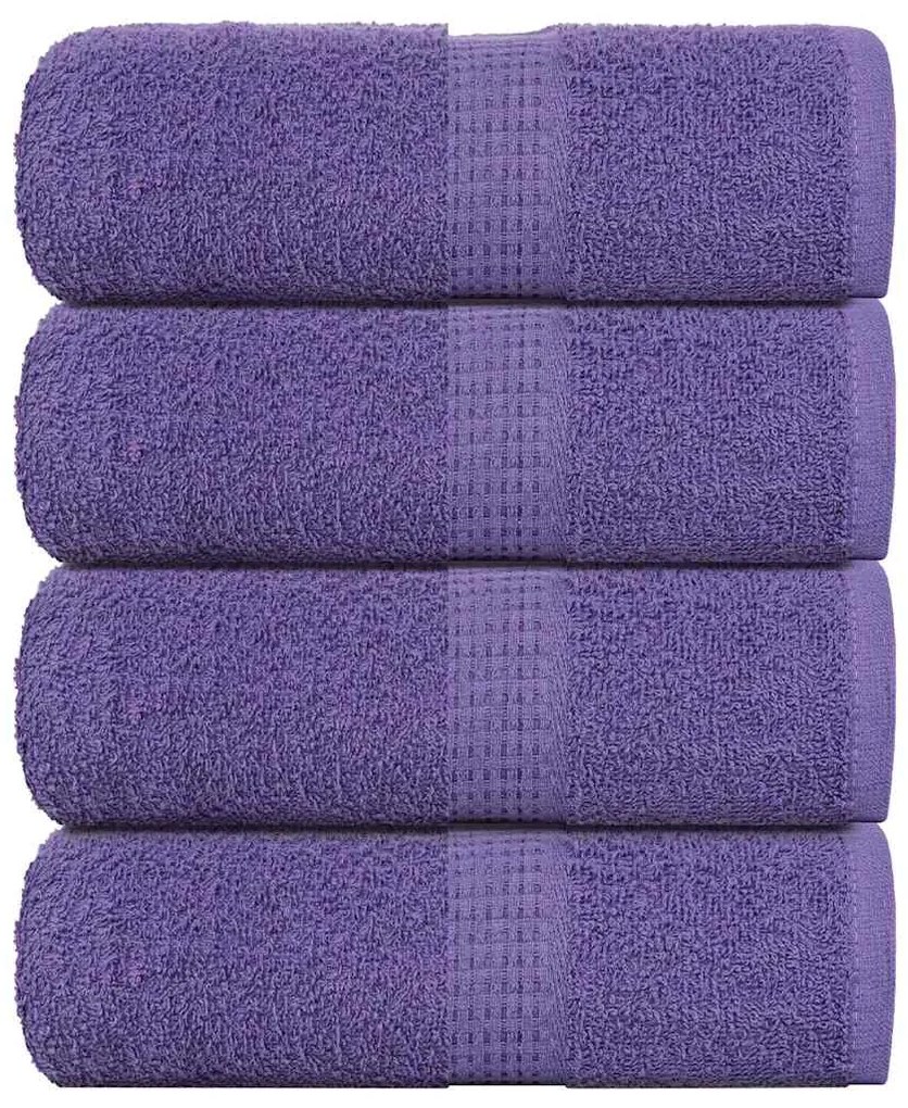 Toalhas de mãos 4 pcs 30x30 cm 360 gsm 100% algodão roxo