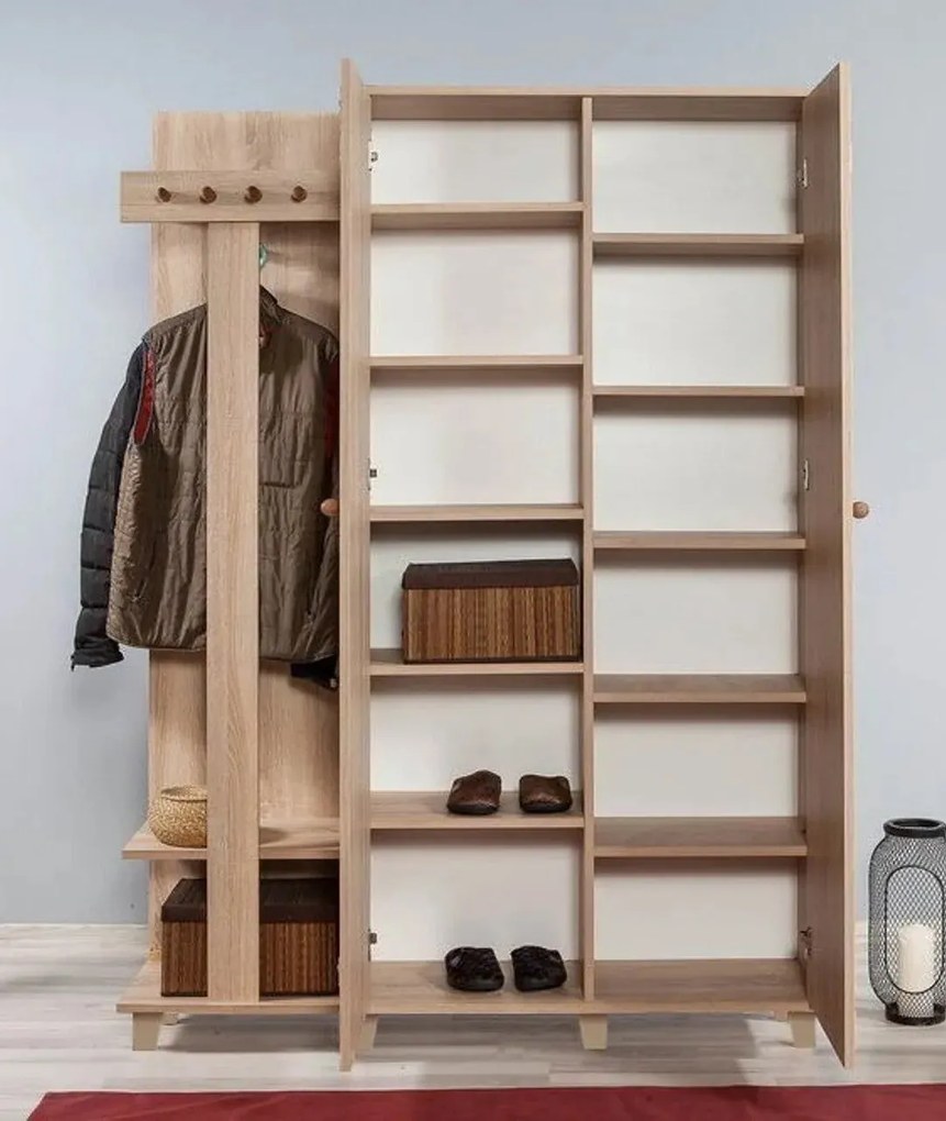 Hall Stand Garmanto – Carvalho Sonoma – 135 cm x 192 cm x 36 cm