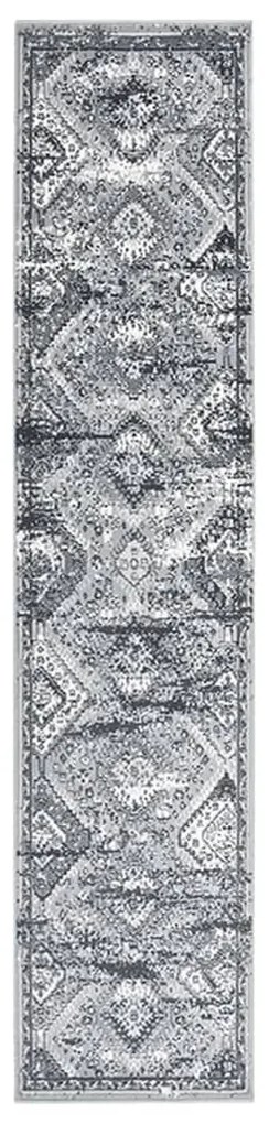 vidaXL Passadeira 100x500 cm polipropileno cinzento oriental