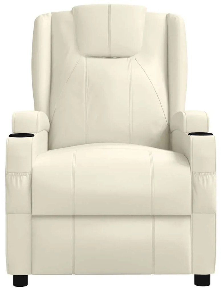 Cadeira de massagens couro artificial branco nata