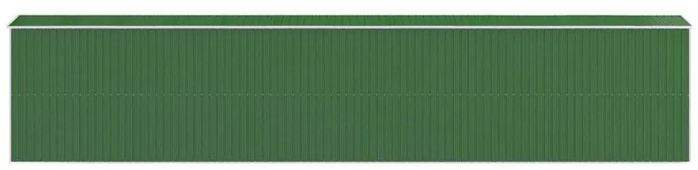 Abrigo de jardim 192x938x223 cm aço galvanizado verde