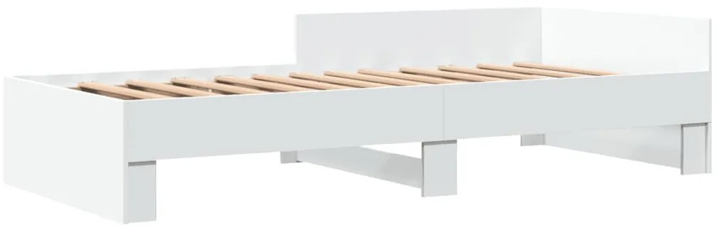 Estrutura de cama 100x200 cm derivados de madeira branco