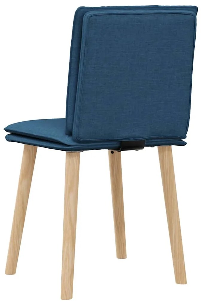 Cadeiras de jantar 2 pcs tecido azul