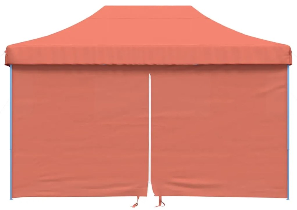 Tenda p/ festas pop-up dobrável 4 paredes laterais terracotta