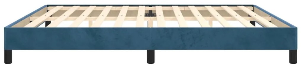 Estrutura de cama sem colchão 200x200 cm veludo azul-escuro