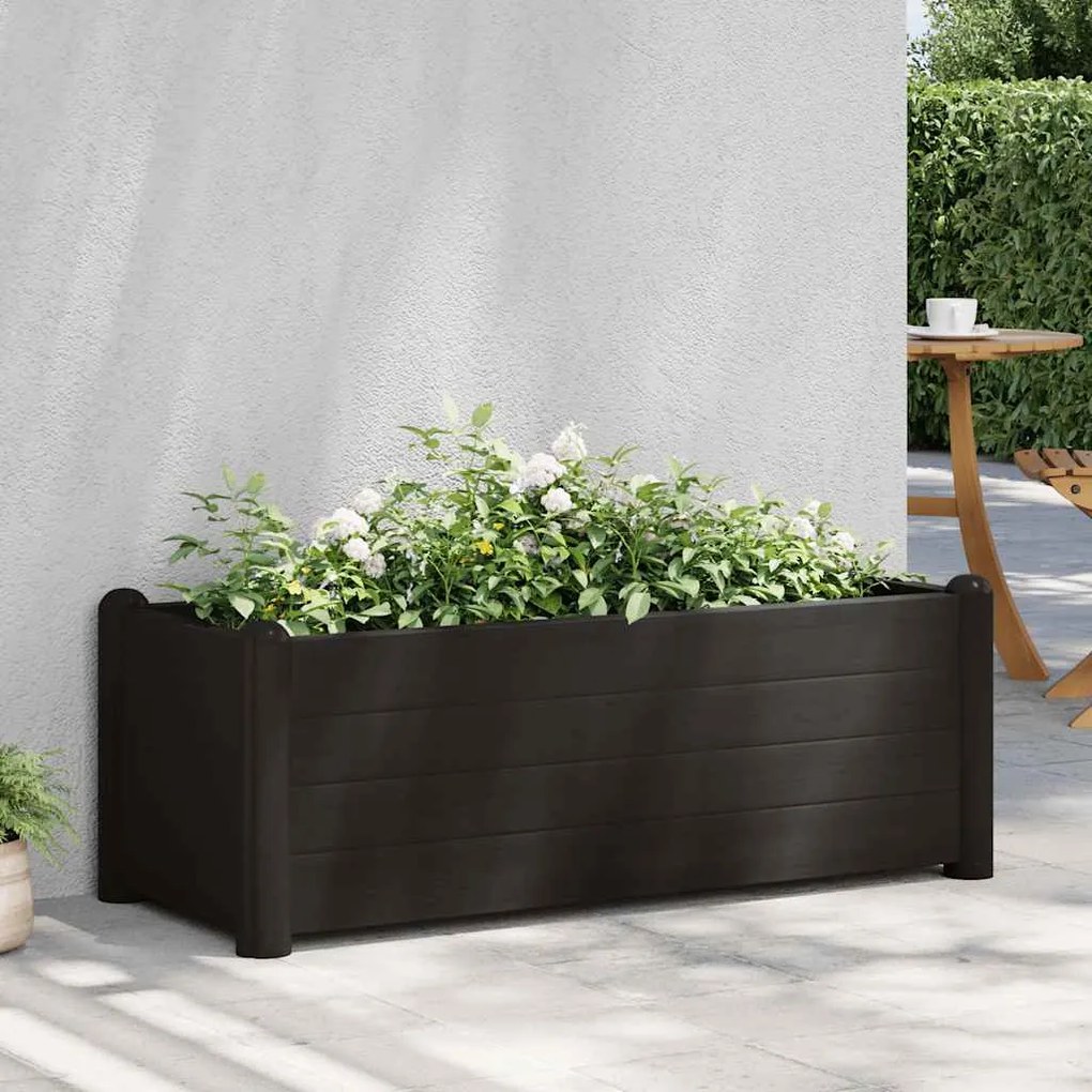 Canteiro elevado para jardim PP 100x43x35 cm antracite