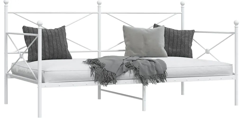 Cama de Dia sem Colchão 100x200 cm aço branco