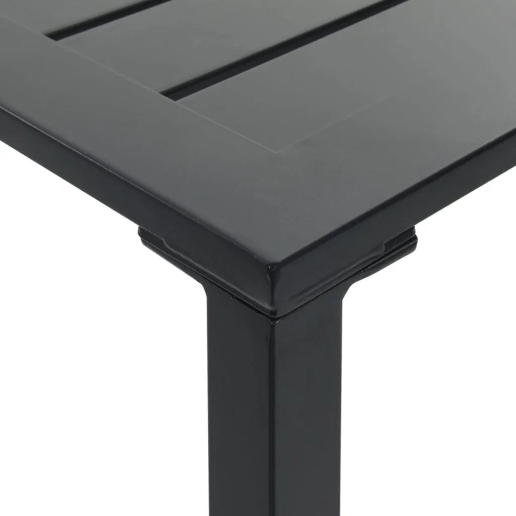 Mesa de bar 200x100x110 cm aço revestido a pó preto