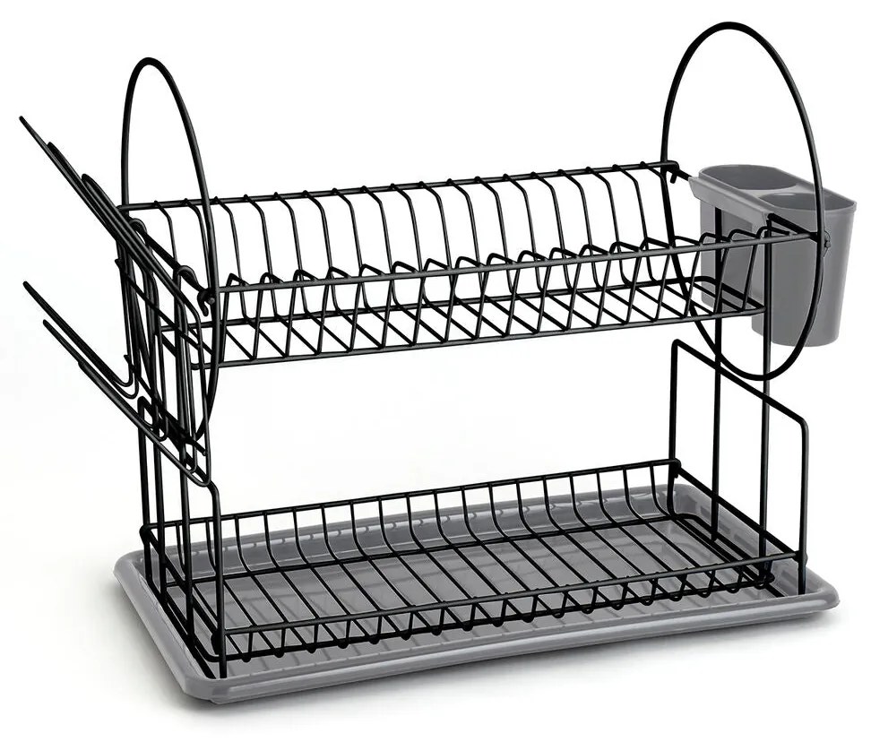 Escorredor Quid Cinzento Metal (52 x 23 x 36 cm)