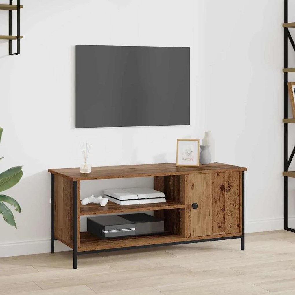 Gabinete para TV com prateleira Madeira antiga 100 x 40 x 45 cm