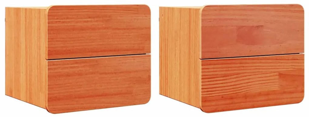 Mesa-de-cabeceira com gaveta 2 pcs Castanho 39 x 34 x 33 cm