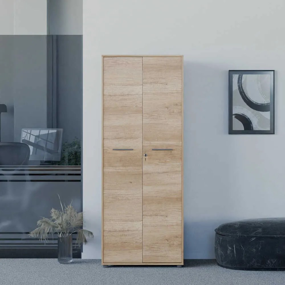 Arquivador Alto de Escritorio "Noce" - Nogueira Clara - 72x187x34cm -