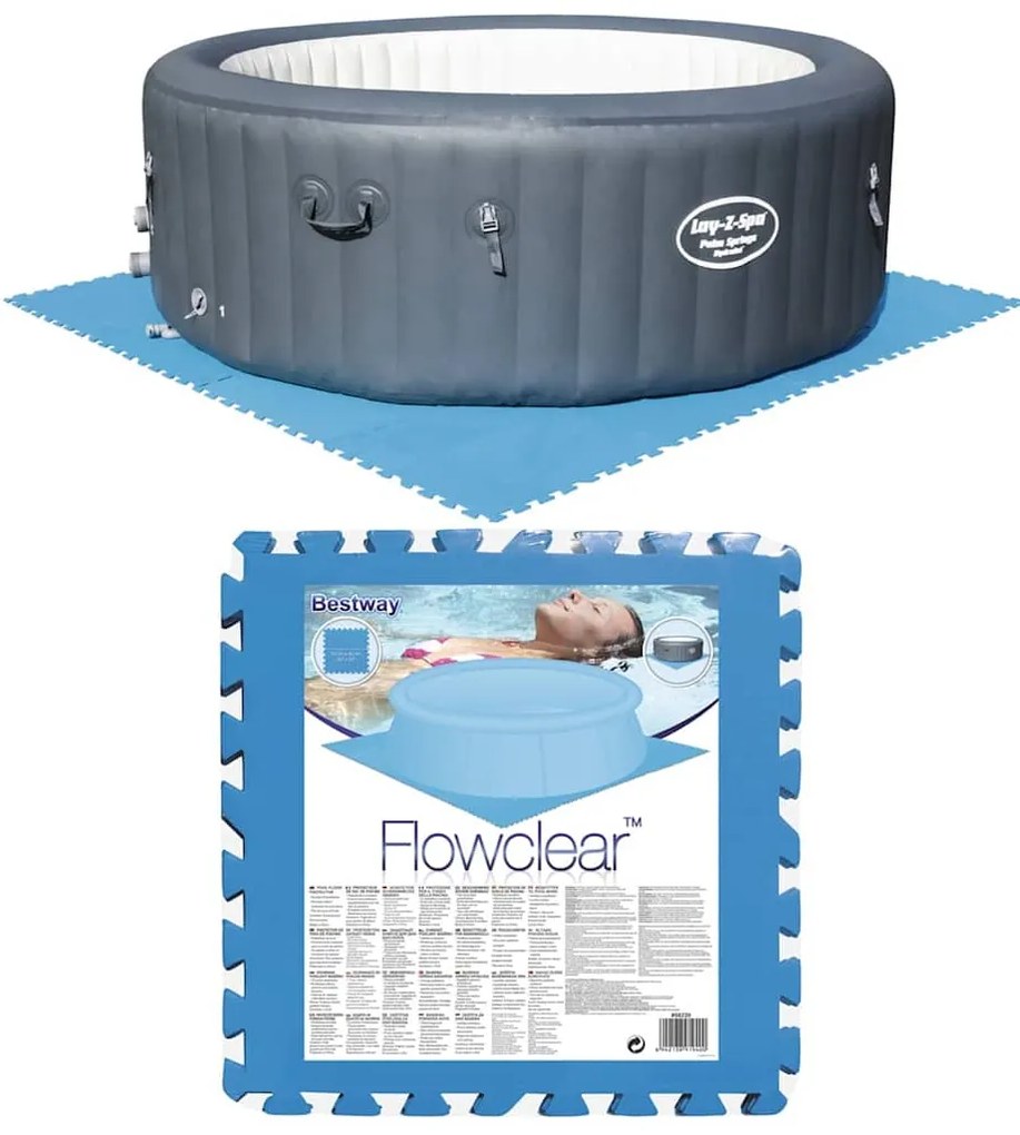 Protetores para pisos de piscinas 8 pcs azul 58220