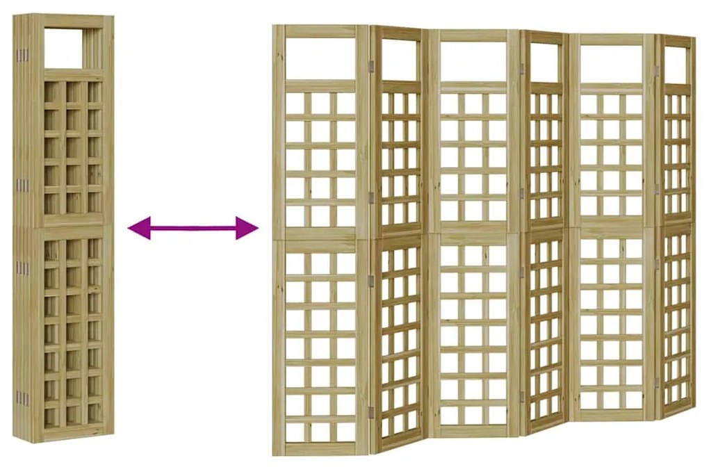 Tela de Privacidade para área externa , 6 painéis, madeira de pinho tr