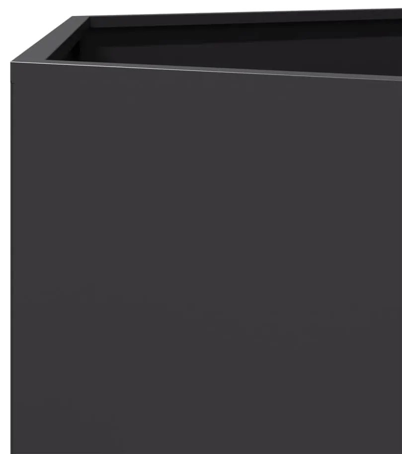 Vaso/floreira de jardim hexagonal 69x60x45 cm aço preto