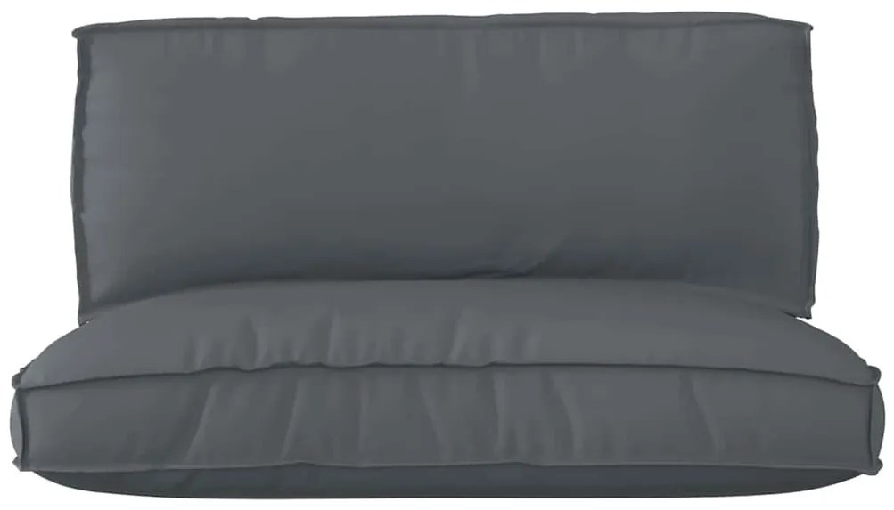 Conjunto de Almofadas de Palete com 2 Peças em Tecido Oxford Antracite