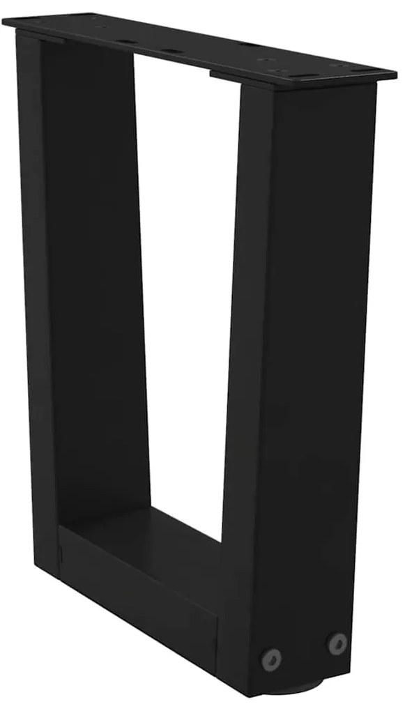 Pés para mesa de centro em V 2 peças preto 30x(30-31,3) cm aço
