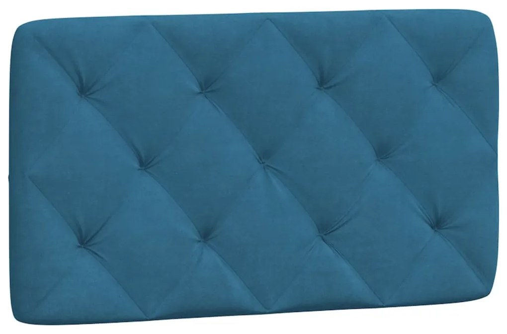 Estrutura de cama c/ cabeceira 90x190 cm veludo azul