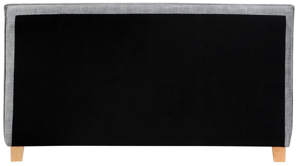 Cama de casal em tecido cinzento claro 180 x 200 SENNEZ Beliani