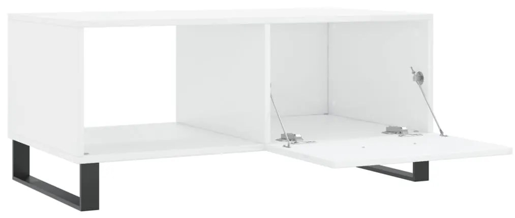 Mesa de Centro Portucale de 90cm - Branco Brilhante - Design Moderno