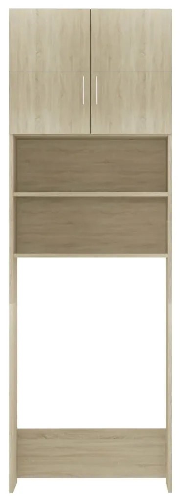 Armário máquina lavar roupa 64x25,5x190 cm aglomerado carvalho