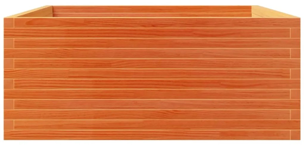 Vaso/floreira jardim 110x110x49,5 cm pinho maciço castanho mel