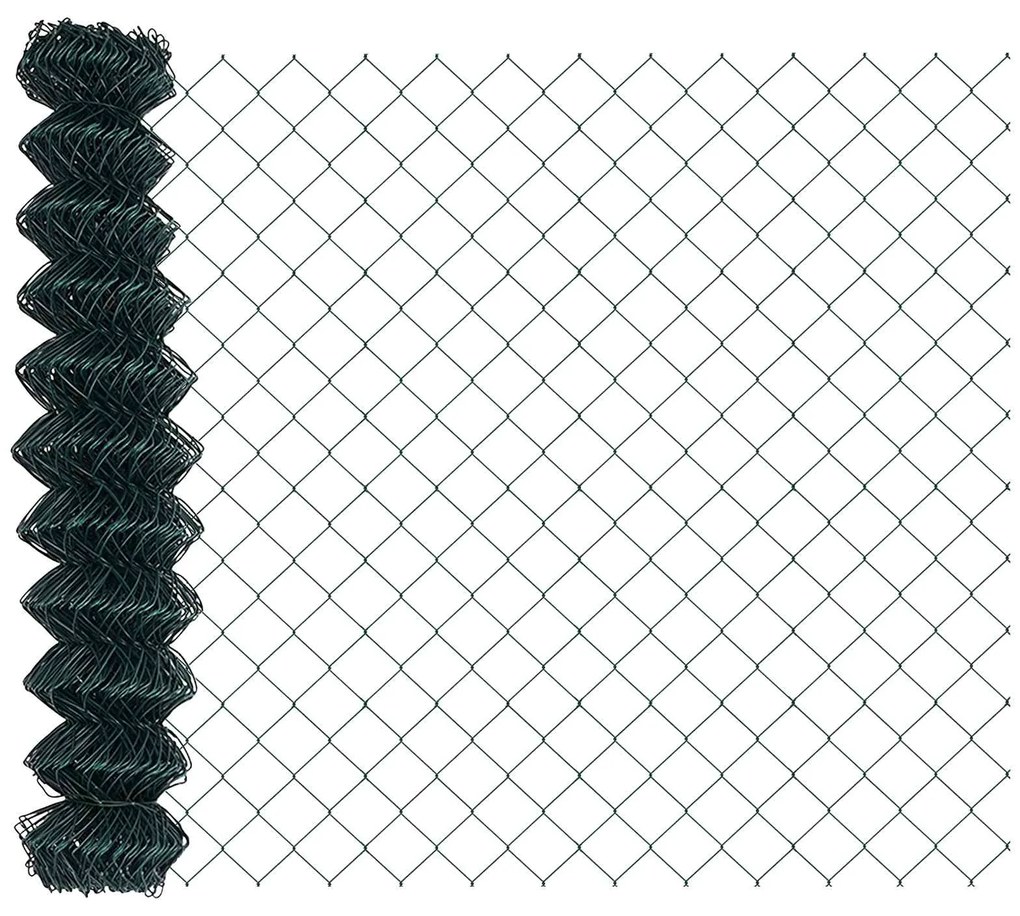 vidaXL Cerca de Malha Verde 10 x 1 m Aço