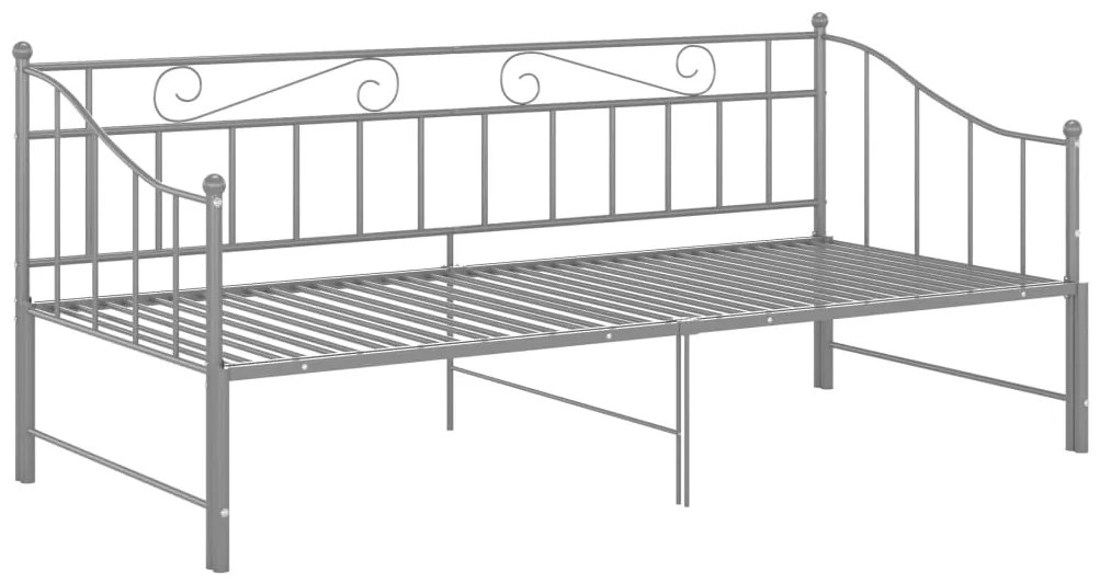 Estrutura sofá-cama de puxar 90x200 cm metal cinzento